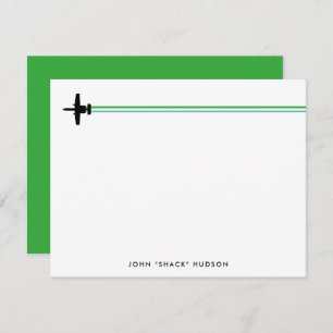 A-10 Kampfjet mit gestreifter, individueller Stati Mitteilungskarte