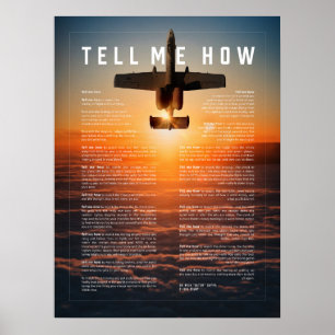 A-10 mit Tell Me How ode to militärpiloten Poster