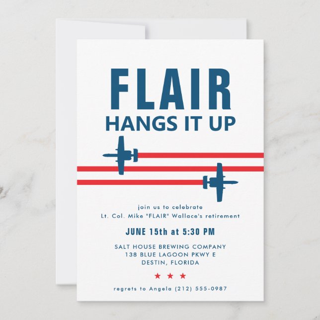 A-10 Party Einladung des Kampfjets (Vorderseite)