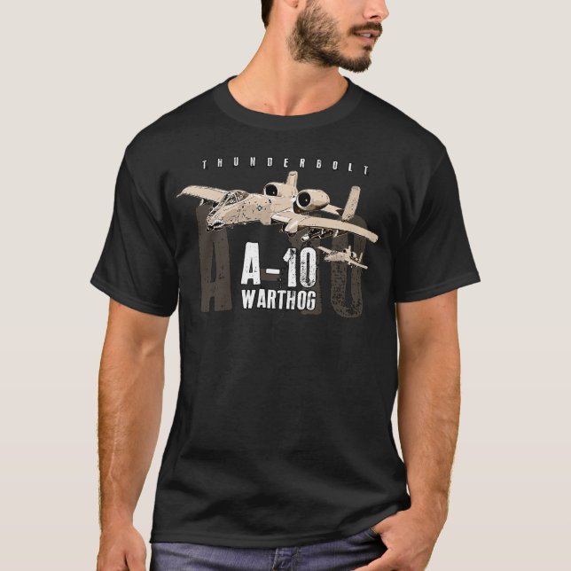 A-10 Warthog Fairchild Nah Air Aircraft T-Shirt (Vorderseite)