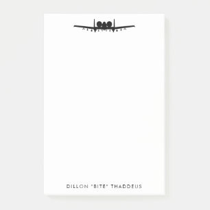 A-10 Warthog Jet Personalisiert Post-It Notepad Klebezettel