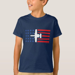 A-10 Warthog Jet-US Flagge-rotes weißes Blau T-Shirt