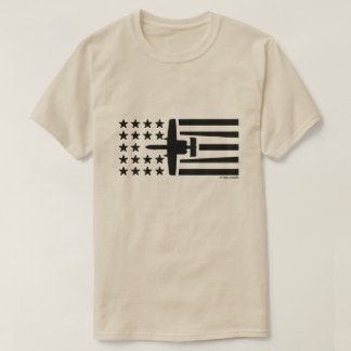 A-10 Warthog Jet US Flagge - Schwarz T-Shirt