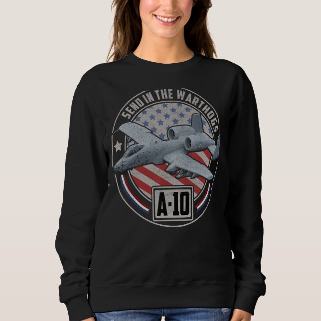 A 10 Warthog Thunderbolzen Attack Aircraft Kämpfer Sweatshirt (Vorderseite)