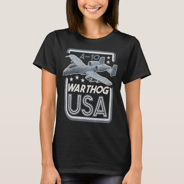 A 10 Warthog Thunderbolzen Fighter Jet Attack Airc T-Shirt (Vorderseite)