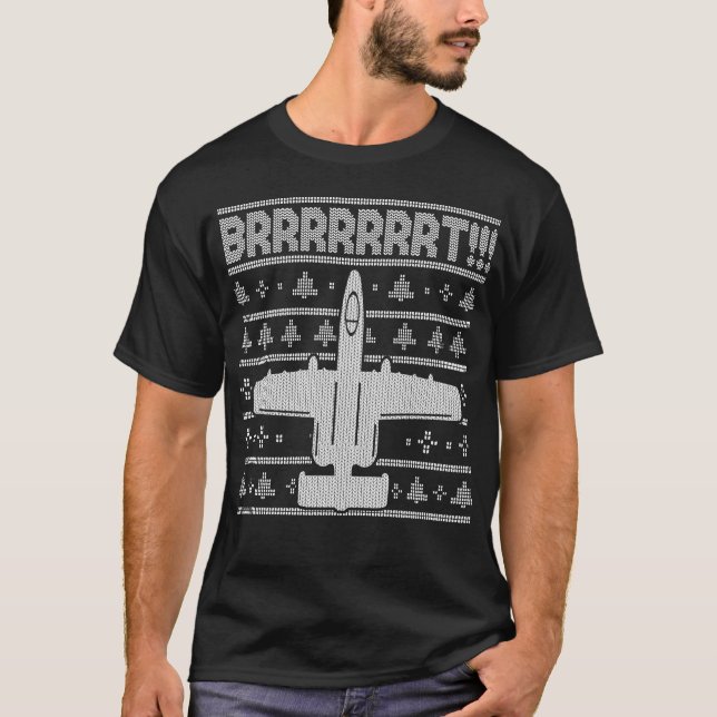 A-10 Warthog Ugly Christmas A10 Thunderbird BRRRT T-Shirt (Vorderseite)