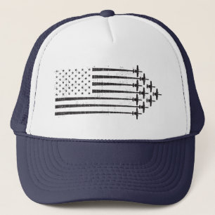 A-10 Warthog Vintag Style USA Flag Formation Truckerkappe
