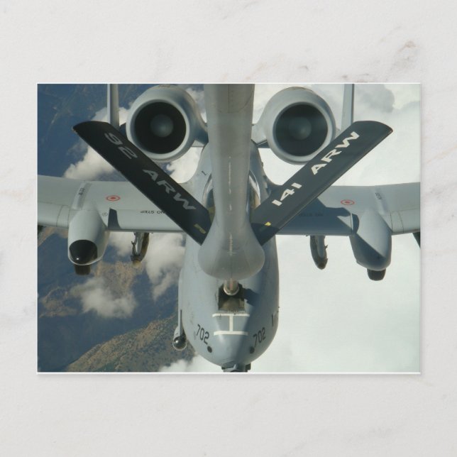 A-10 wird von KC-135 betankt Postkarte (Vorderseite)
