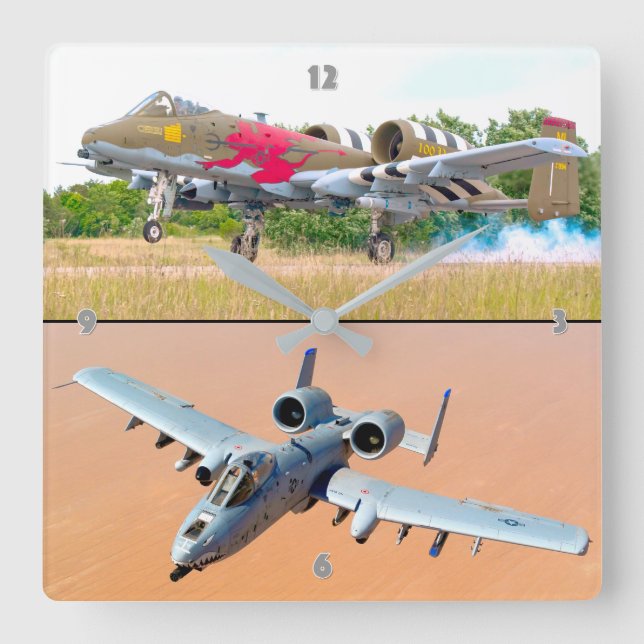 A-10C-THUNDERBOLT II QUADRATISCHE WANDUHR (Vorderseite)