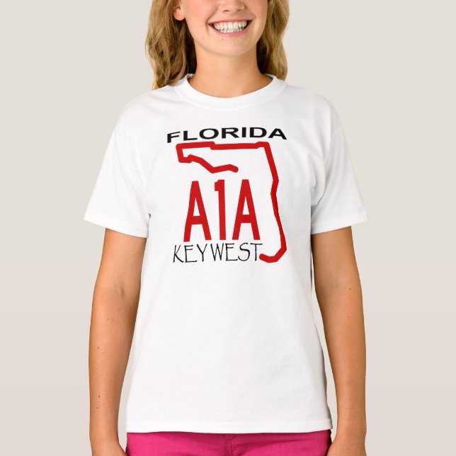 A-1-A Key West beleuchten T-Shirt (Vorderseite)