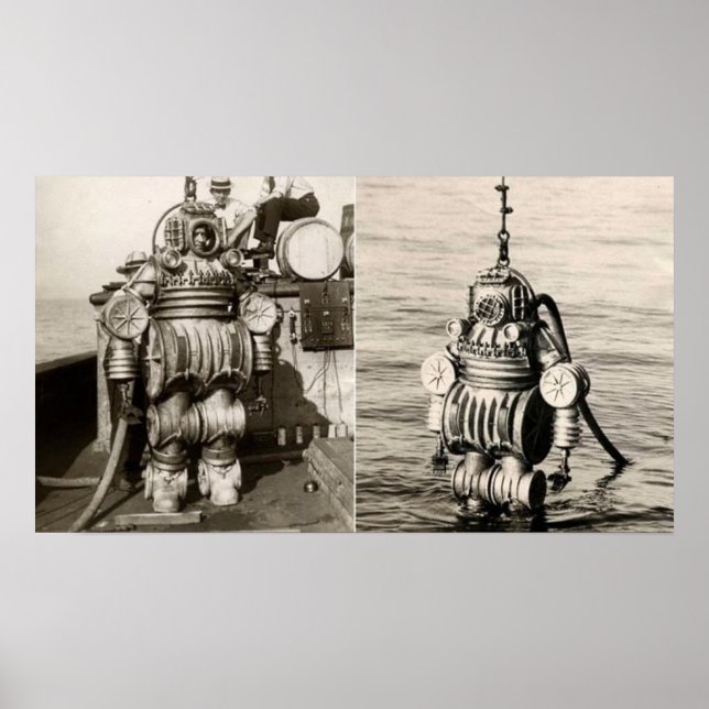 A 550 LB Diving Anzug aus den 20er Jahren Poster (Vorne)