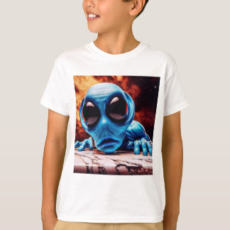 a-57 Mitarbeiter, Neugierige Blaue Alien T-Shirt