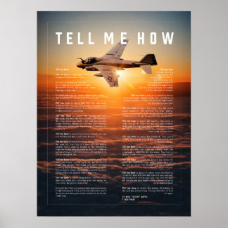 A-6 Intruder mit Tell Me How ode to flight Poster