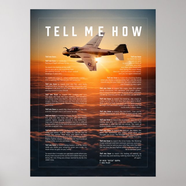 A-6 Intruder mit Tell Me How ode to flight Poster (Vorne)