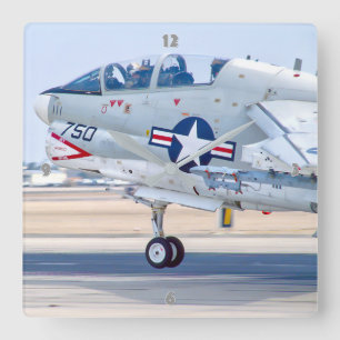 A-7 CORSAIR II QUADRATISCHE WANDUHR