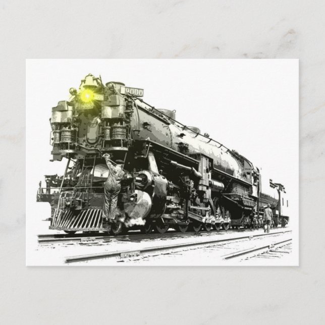 A 9000 Dampflokomotive Postkarte (Vorderseite)
