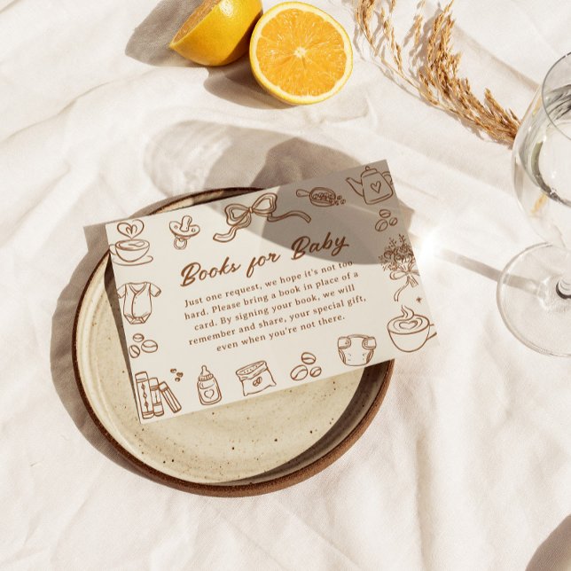 A Baby Is Brewing Baby Shower Books For Baby Card Begleitkarte (Von Creator hochgeladen)