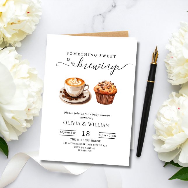 A Baby Is Brewing Baby Shower Gender Neutral Einladung (Von Creator hochgeladen)