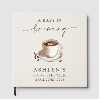 A Baby is Brewing Baby Shower Guest Book Gästebuch