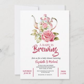 A Baby is Brewing Baby Shower Invitation Einladung
