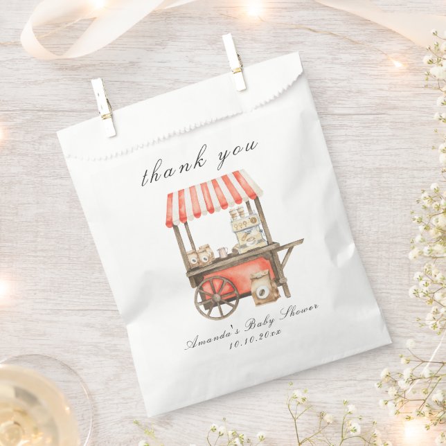 A baby is brewing Baby shower thank you Geschenktütchen (Ausgeschnitten)