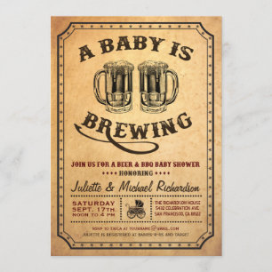 "A Baby is Brewing" GRILLEN Einladung