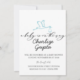 A Baby Is on the Way Baby Shower  Einladung