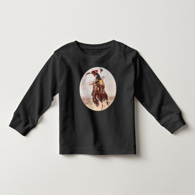 "A Bad Hoss" Bucking Bronco Kleinkind T-shirt (Vorderseite)