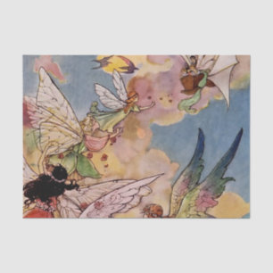"A Band of Fairies" von Florence Anderson Seidenpapier