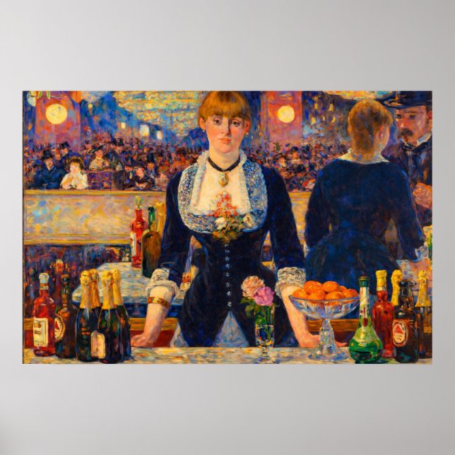 A Bar at the Folies-Bergere by Edouard Manet Poster (Vorne)