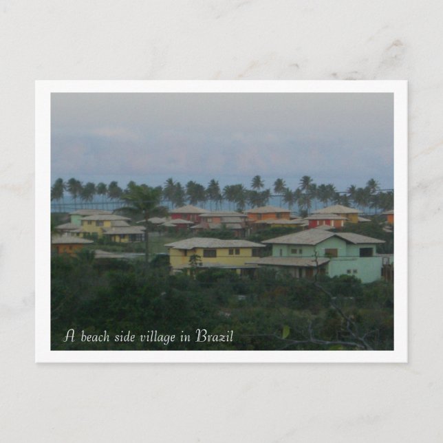 A beach side village in Brazil pos... - Customized Postkarte (Vorderseite)