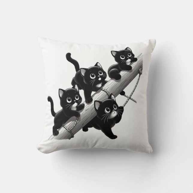 A beautiful and cute design for small black cats kissen (Vorderseite)