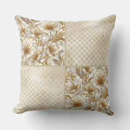 A Beautiful Combination of Flowers ,Gold Dots Art Kissen