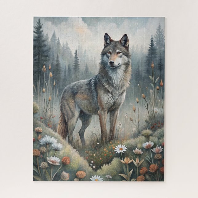 A Beautiful Forest Wolf Puzzle (Vertikal)