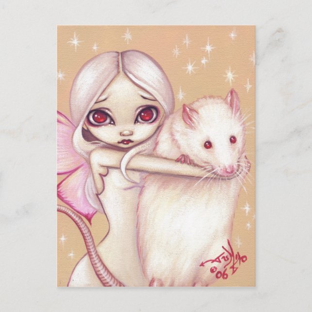"A Beautiful Rat" Postkarte (Vorderseite)