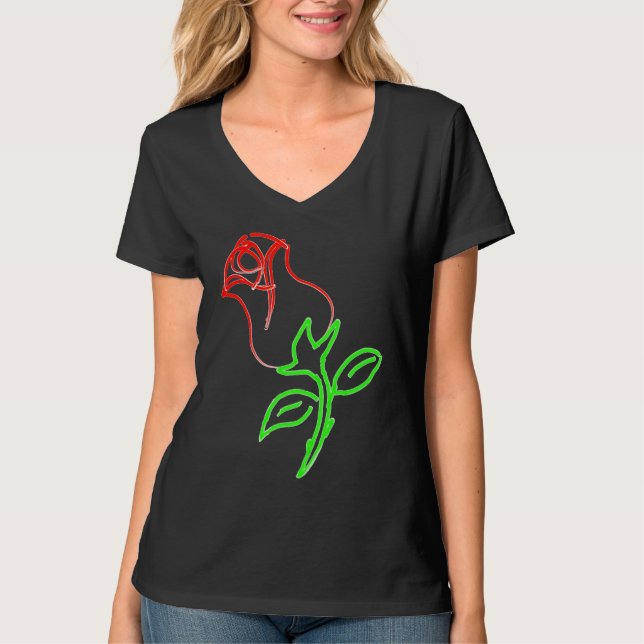 A beautiful red rose is a  for Valentine's Day T-Shirt (Vorderseite)