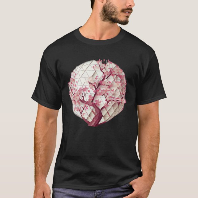 A Beautiful Symbol of Renewal Cherry Blossom Spher T-Shirt (Vorderseite)