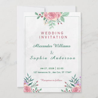 A beautiful wedding invitation to begin a happy li einladung