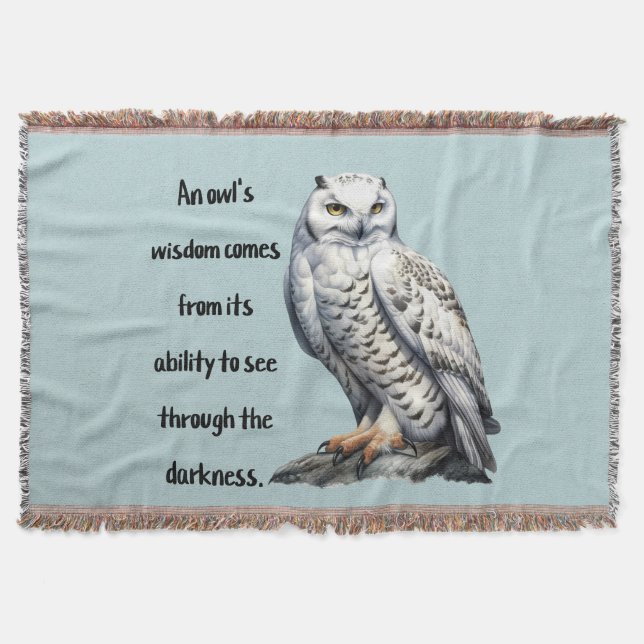 A beautiful white wise Owl Decke (Vorderseite)