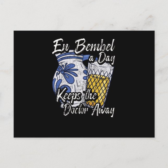 A Bembel A Day Keepe The Doctor Away Postkarte (Vorderseite)