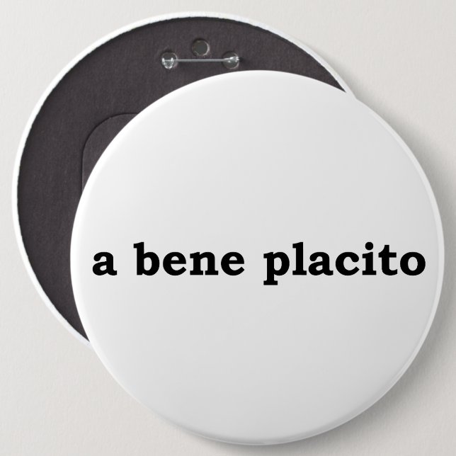 a bene placito button (Vorne & Hinten)