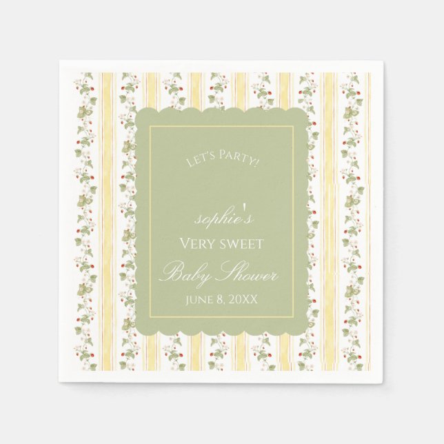 A berry sweet baby is on the way  serviette (Vorderseite)