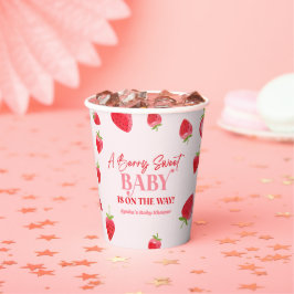 A Berry Sweet Baby Strawberry Baby Shower Pappbecher