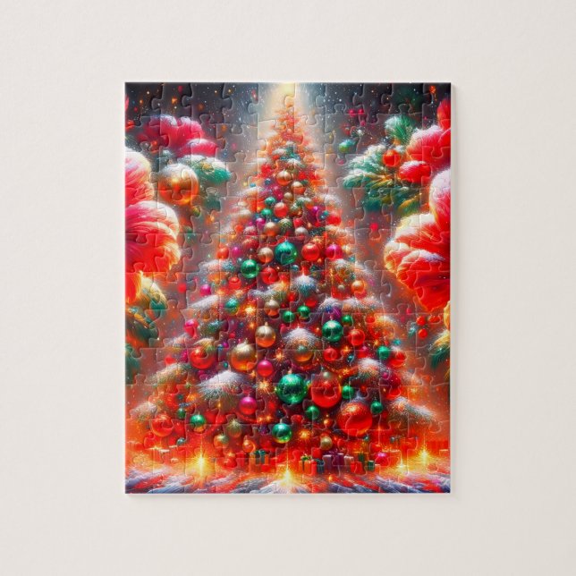 A Big, Bright, Supremely Decorated Christmas Tree Puzzle (Vertikal)