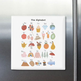 A bis Z Alphabet mit Bildern für Kinder Magnet