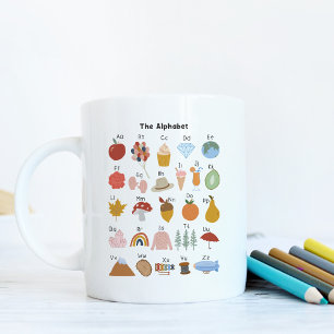 A bis Z Alphabet mit Bildern Kinder Tasse