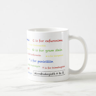 A- bis z-Tasse des Biologen - Weiß Kaffeetasse