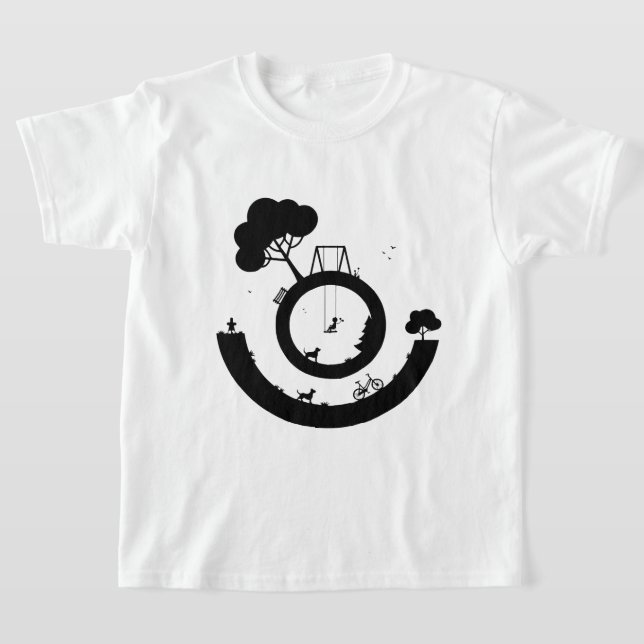 A black and white illustration T-Shirt (Ablage )