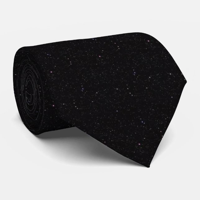A Black Tie With Stars Krawatte (Gerollt)