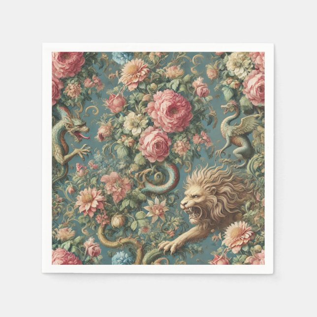 A Blooming Mythos – Mythical Victorian Design Serviette (Vorderseite)